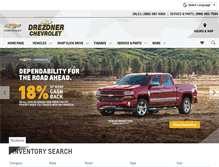 Tablet Screenshot of drezdnerchevrolet.com